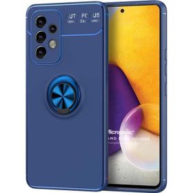 Microsonic Samsung Galaxy A53 5G Kickstand Ring Holder Lacivert Kılıf