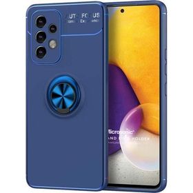 Microsonic Samsung Galaxy A53 5G Kickstand Ring Holder Lacivert Kılıf