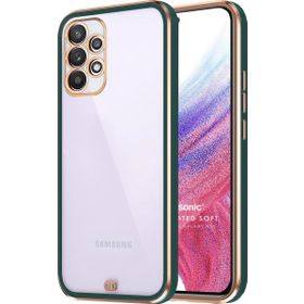 Microsonic Samsung Galaxy A53 5G Laser Plated Soft Koyu Yeşil Cep Telefonu Kılıf