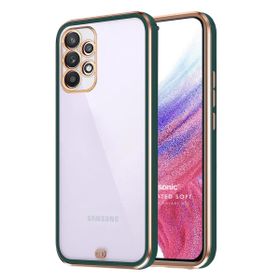 Microsonic Samsung Galaxy A53 5G Laser Plated Soft Koyu Yeşil Cep Telefonu Kılıf