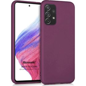 Microsonic Samsung Galaxy A53 5G Matte Silicone Mor Kılıf