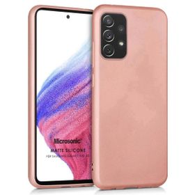 Microsonic Samsung Galaxy A53 5G Matte Silicone Rose Gold Kılıf