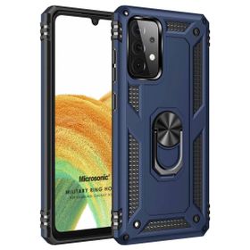 Microsonic Samsung Galaxy A53 5G Military Ring Holder Lacivert Kılıf