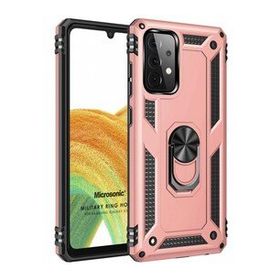 Microsonic Samsung Galaxy A53 5G Military Ring Holder Rose Gold Cep Telefonu Kılıf