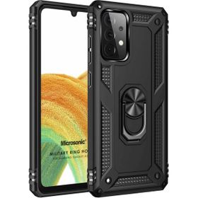 Microsonic Samsung Galaxy A53 5G Military Ring Holder Siyah Kılıf