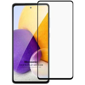 Microsonic Samsung Galaxy A53 5G Tam Kaplayan Temperli Siyah Cam Ekran Koruyucu