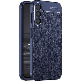 Microsonic Samsung Galaxy A54 Deri Dokulu Silikon Lacivert Kılıf