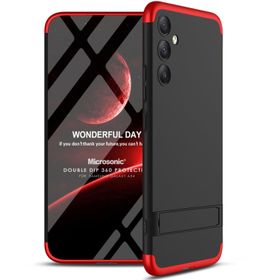 Microsonic Samsung Galaxy A54 Double Dip 360 Protective Siyah Kırmızı Kılıf