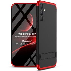 Microsonic Samsung Galaxy A54 Double Dip 360 Protective Siyah Kırmızı Kılıf