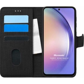 Microsonic Samsung Galaxy A54 Fabric Book Wallet Siyah Kılıf