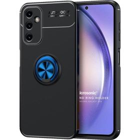 Microsonic Samsung Galaxy A54 Kickstand Ring Holder Siyah Mavi Kılıf