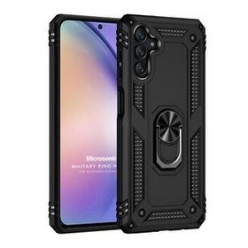 Microsonic Samsung Galaxy A54 Military Ring Holder Siyah Kılıf