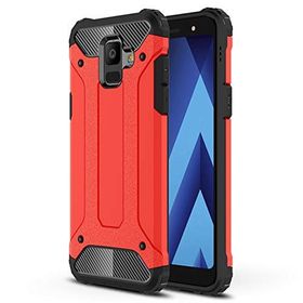 Microsonic Samsung Galaxy A6 2018 Rugged Armor Kırmızı Kılıf