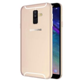 Microsonic Samsung Galaxy A6 Plus 2018 Transparent Soft Beyaz Kılıf