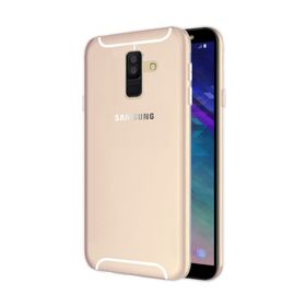 Microsonic Samsung Galaxy A6 Plus 2018 Transparent Soft Beyaz Kılıf