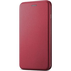 Microsonic Samsung Galaxy A6 Ultra Slim Leather Design Flip Cover Bordo Kılıf