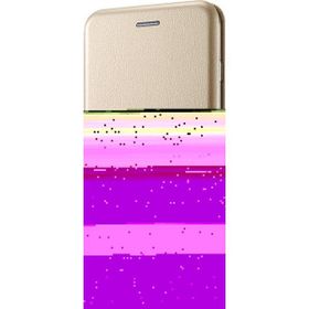 Microsonic Samsung Galaxy A6 Ultra Slim Leather Design Flip Cover Gold Kılıf