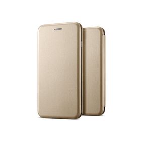 Microsonic Samsung Galaxy A6 Ultra Slim Leather Design Flip Cover Gold Kılıf
