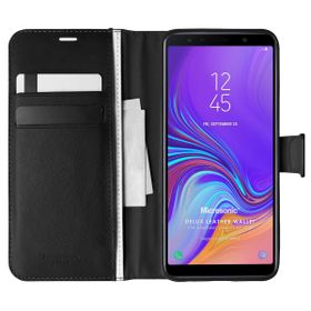 Microsonic Samsung Galaxy A7 2018 Delux Leather Wallet Siyah Kılıf
