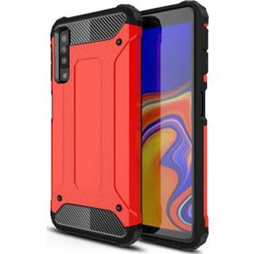 Microsonic Samsung Galaxy A7 2018 Rugged Armor Kırmızı Kılıf