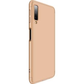Microsonic Samsung Galaxy A7 Double Dip 360 Protective Gold Kılıf