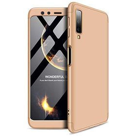 Microsonic Samsung Galaxy A7 Double Dip 360 Protective Gold Kılıf