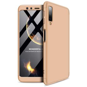 Microsonic Samsung Galaxy A7 Double Dip 360 Protective Gold Kılıf