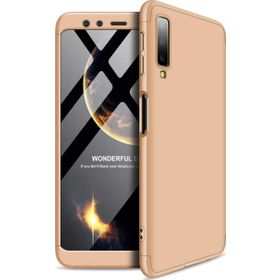 Microsonic Samsung Galaxy A7 Double Dip 360 Protective Gold Kılıf