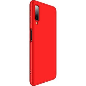 Microsonic Samsung Galaxy A7 Double Dip 360 Protective Kırmızı Kılıf