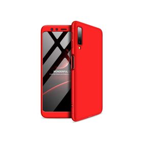 Microsonic Samsung Galaxy A7 Double Dip 360 Protective Kırmızı Kılıf