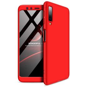 Microsonic Samsung Galaxy A7 Double Dip 360 Protective Kırmızı Kılıf