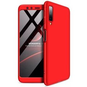 Microsonic Samsung Galaxy A7 Double Dip 360 Protective Kırmızı Kılıf