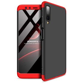 Microsonic Samsung Galaxy A7 Double Dip 360 Protective Kırmızı Siyah Kılıf