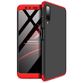 Microsonic Samsung Galaxy A7 Double Dip 360 Protective Kırmızı Siyah Kılıf