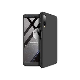 Microsonic Samsung Galaxy A7 Double Dip 360 Protective Siyah Kılıf