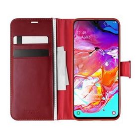 Microsonic Samsung Galaxy A70 Delux Leather Wallet Kırmızı Kılıf
