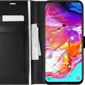 Microsonic Samsung Galaxy A70 Delux Leather Wallet Siyah Kılıf