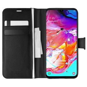 Microsonic Samsung Galaxy A70 Delux Leather Wallet Siyah Kılıf