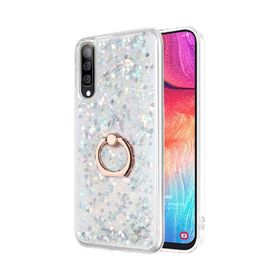 Microsonic Samsung Galaxy A70 Glitter Liquid Holder Gold Kılıf