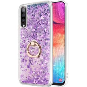 Microsonic Samsung Galaxy A70 Glitter Liquid Holder Mor Kılıf