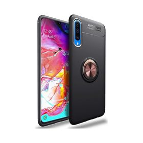 Microsonic Samsung Galaxy A70 Kickstand Ring Holder Lacivert Kılıf