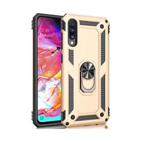 Microsonic Samsung Galaxy A70 Military Ring Holder Gold Kılıf