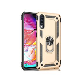 Microsonic Samsung Galaxy A70 Military Ring Holder Gold Kılıf
