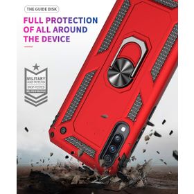 Microsonic Samsung Galaxy A70 Military Ring Holder Siyah Kılıf