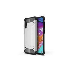 Microsonic Samsung Galaxy A70 Rugged Armor Gümüş Kılıf