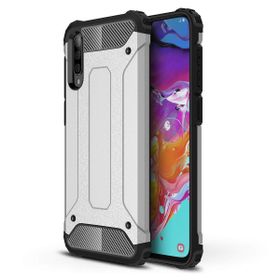 Microsonic Samsung Galaxy A70 Rugged Armor Gümüş Kılıf