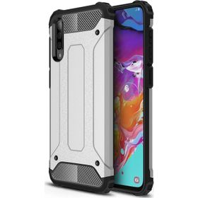 Microsonic Samsung Galaxy A70 Rugged Armor Gümüş Kılıf