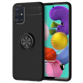 Microsonic Samsung Galaxy A71 Kickstand Ring Holder Kırmızı Kılıf
