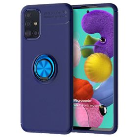 Microsonic Samsung Galaxy A71 Kickstand Ring Holder Kırmızı Kılıf