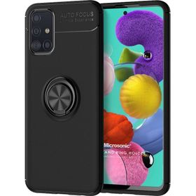 Microsonic Samsung Galaxy A71 Kickstand Ring Holder Kırmızı Kılıf